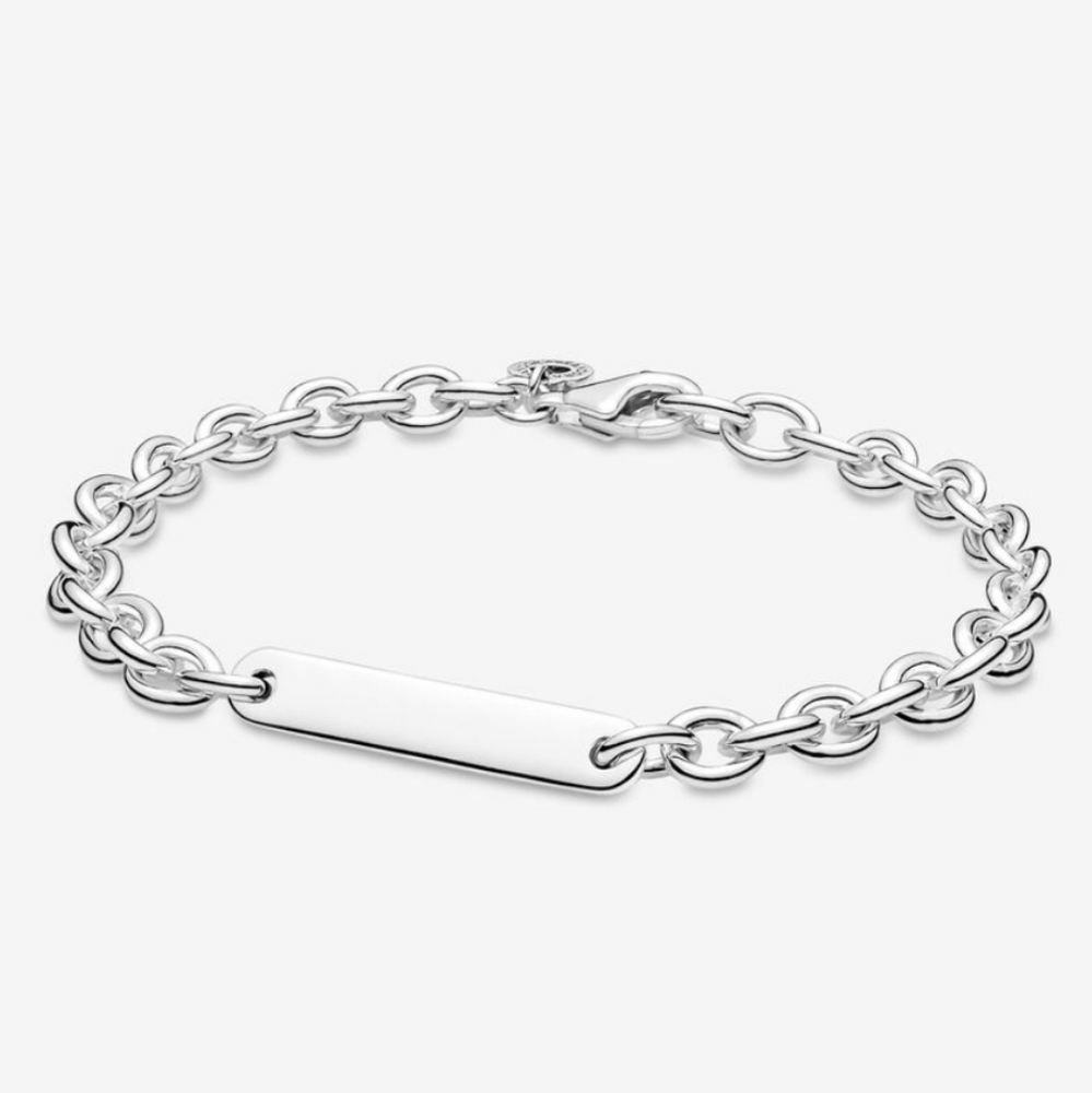 Pandora engravable bar link bracelet